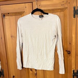 Cream Long Sleeve Top